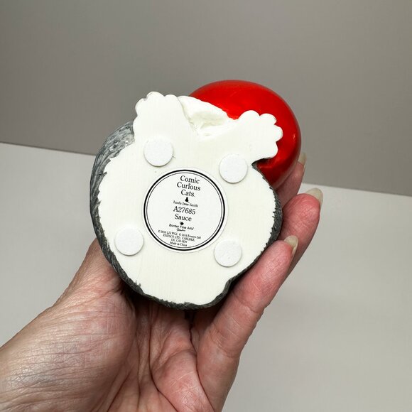 Comic Curious Cats Grey Gray Cat Sauced Tomato Pizza Sauce Chubby - Picture 6 of 6